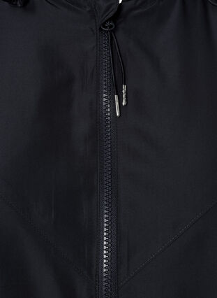 Short jacket with hood and adjustable bottom, Black, Packshot image number 2