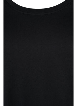 Short sleeved t-shirt with adjustable bottom, Black, Packshot image number 2