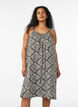 Knee-length strap dress in organic cotton, Black, Model image number 0
