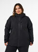 Ski jacket with hood and zip pockets, Black, Model image number 0