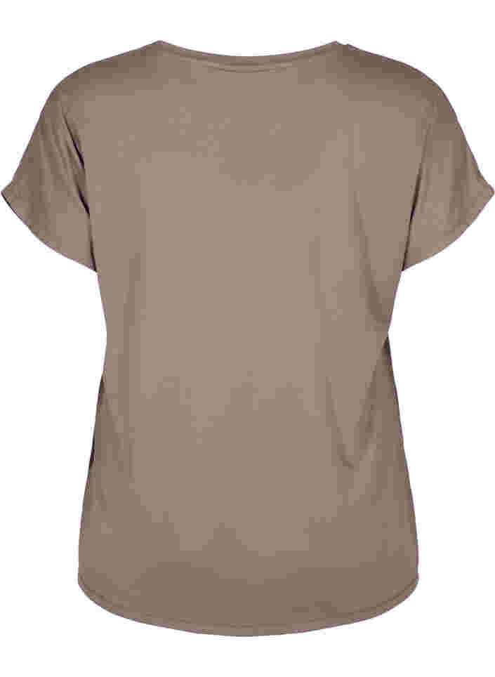 Short sleeved workout t-shirt, Iron, Packshot image number 1