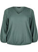 FLASH - Blouse with texture and long sleeves, Balsam Green, Packshot image number 0
