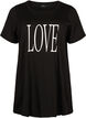Oversize t-shirt with print, Black W. Love, Packshot image number 0