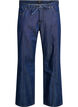 Wide leg jeans with tie belt and high waist, Blue, Packshot image number 0