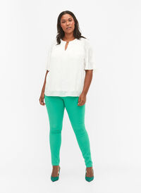 High waisted Amy jeans with super slim fit, Holly Green, Model