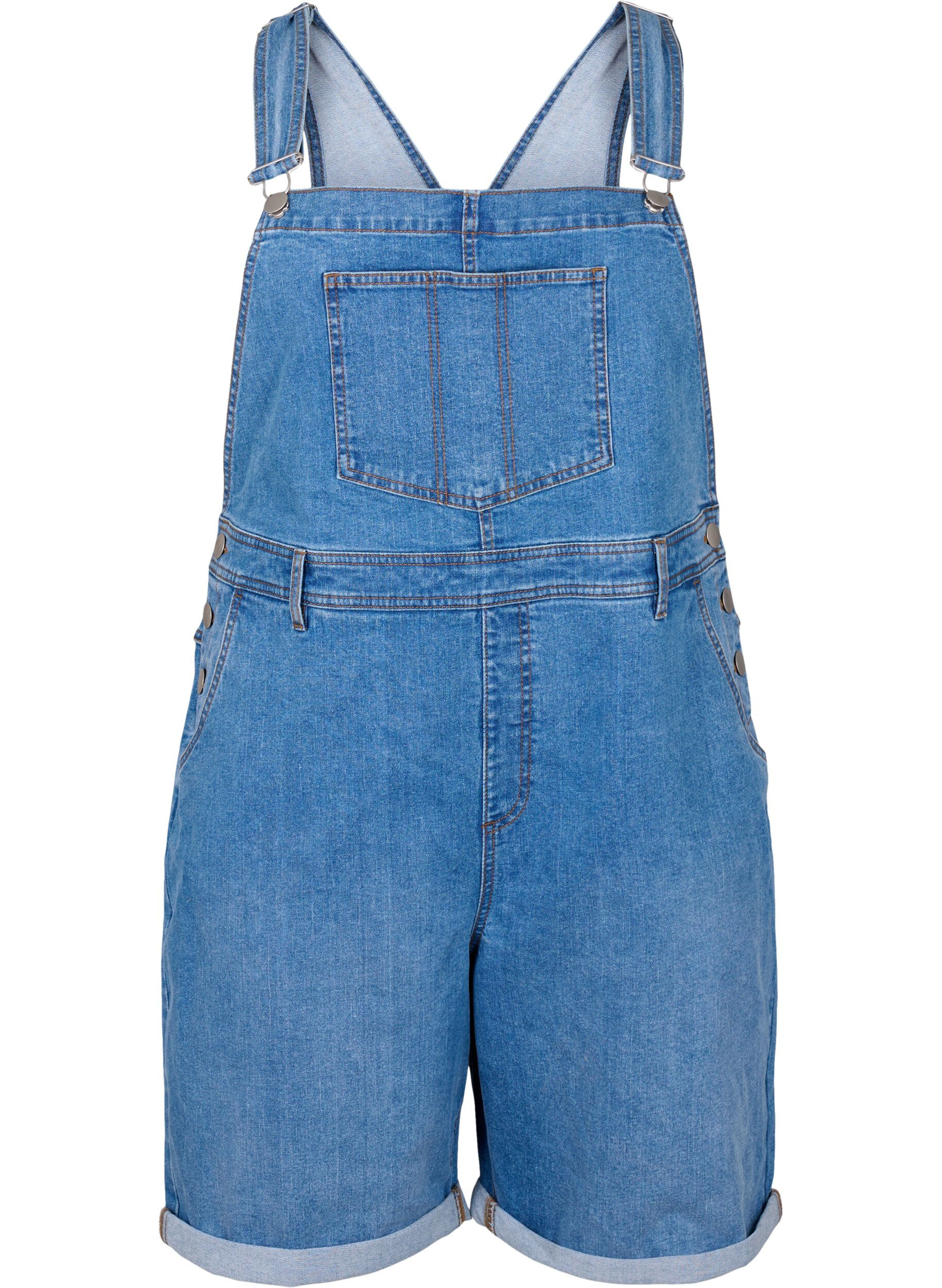 Denim overalls shorts