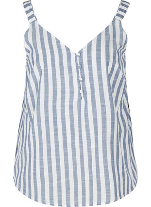 Striped cotton top, Blue Y/D, Packshot image number 0