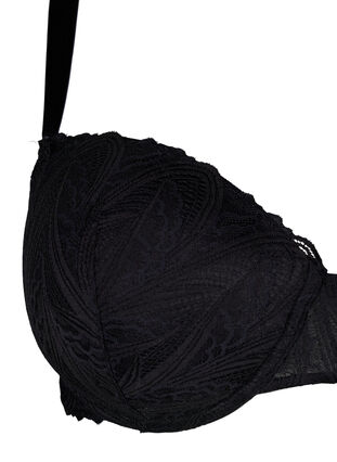 Molded lace bra with underwire, Black, Packshot image number 2