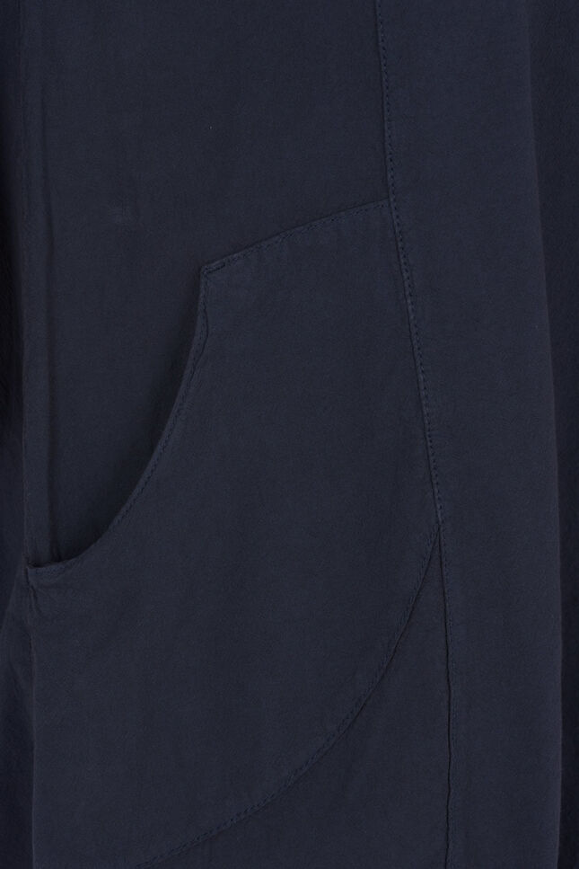 Short-sleeved cotton dress, Blue, Packshot image number 3