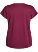 Short-sleeved cotton blend t-shirt, Dark Bordeaux, Packshot image number 1