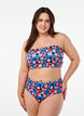 High-waisted floral bikini bottoms, Red, Model image number 0