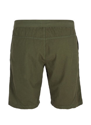 Loose cotton shorts with pockets, Ivy Green, Packshot image number 1