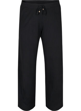 Knitted drawstring trousers, Black, Packshot image number 0