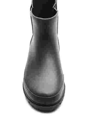 Short rubber boot in wide fit, Black/Black, Packshot image number 3