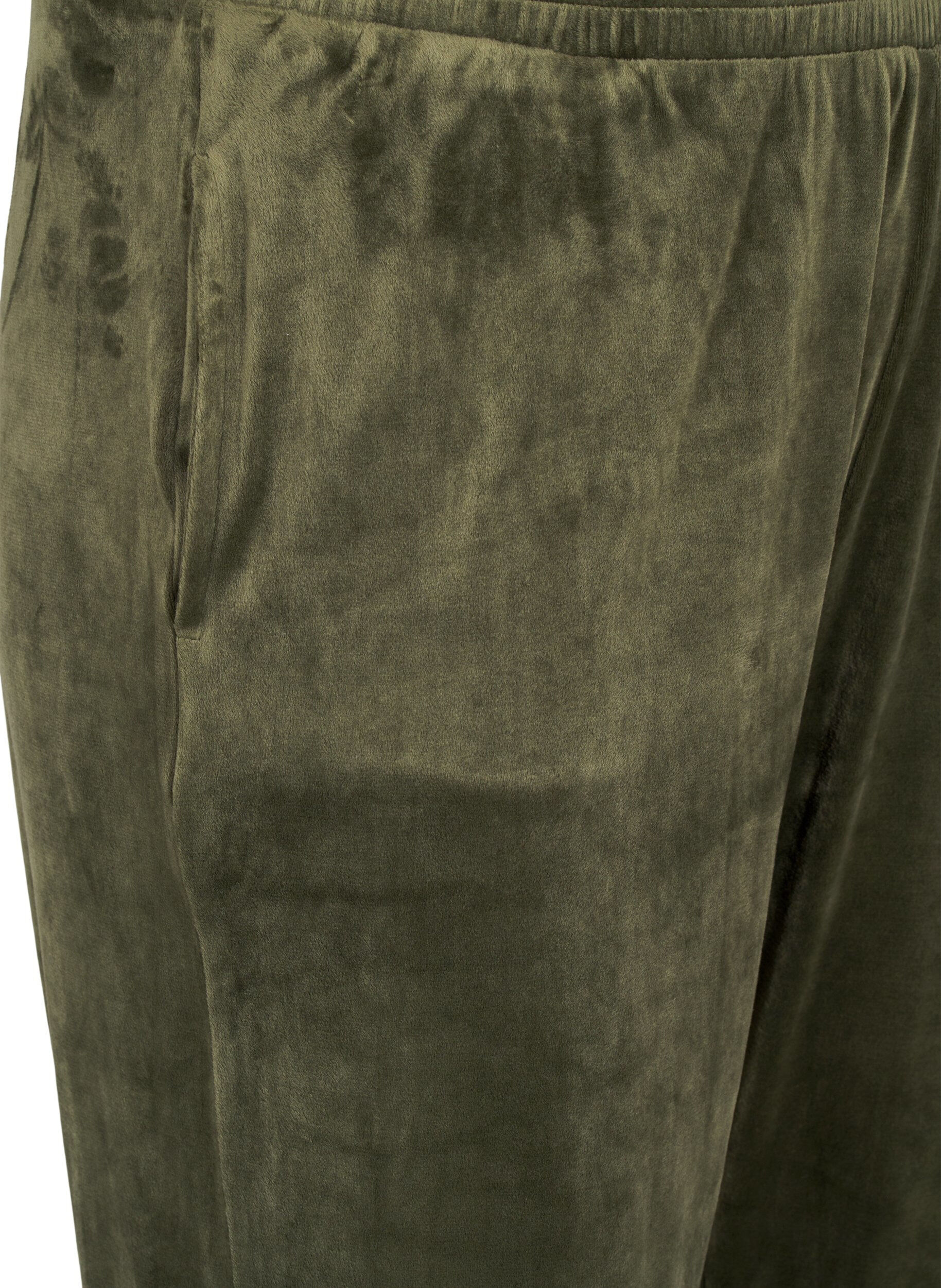 ZizzifashionLoose velvet trousers, Green, Packshot image number 2