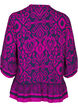 Blouse with print and 3/4 sleeves, Blue, Packshot image number 1