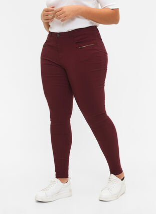 Close-fitting trousers with zipper details, Port Royal, Model image number 2