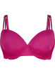 Moulded bra with lace, Red, Packshot image number 0