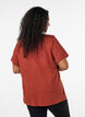 T-shirt with button detail, Brown, Model image number 0
