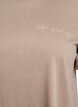 T-shirt with text print and round neck, Brown, Packshot image number 2