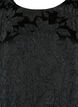 Jacquard blouse with 3/4 sleeves, Black, Packshot image number 2