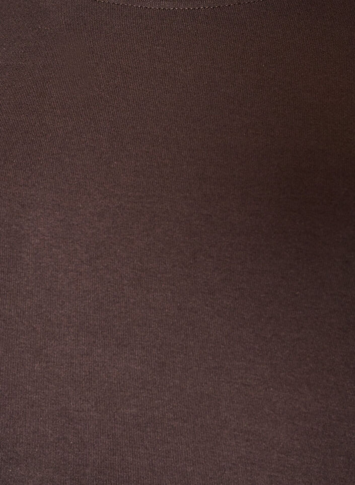Long-sleeved basic T-shirt with a round neck, Brown, Packshot image number 2