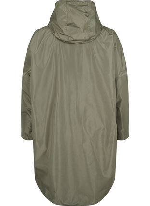Rain poncho with hood and front pocket , Castor Gray, Packshot image number 1
