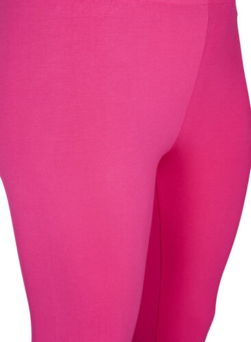 Basic 3/4-length viscose leggings, Fuchsia Purple, Packshot image number 2