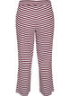 Striped pyjama bottoms with a high waist and wide legs, Red, Packshot image number 1