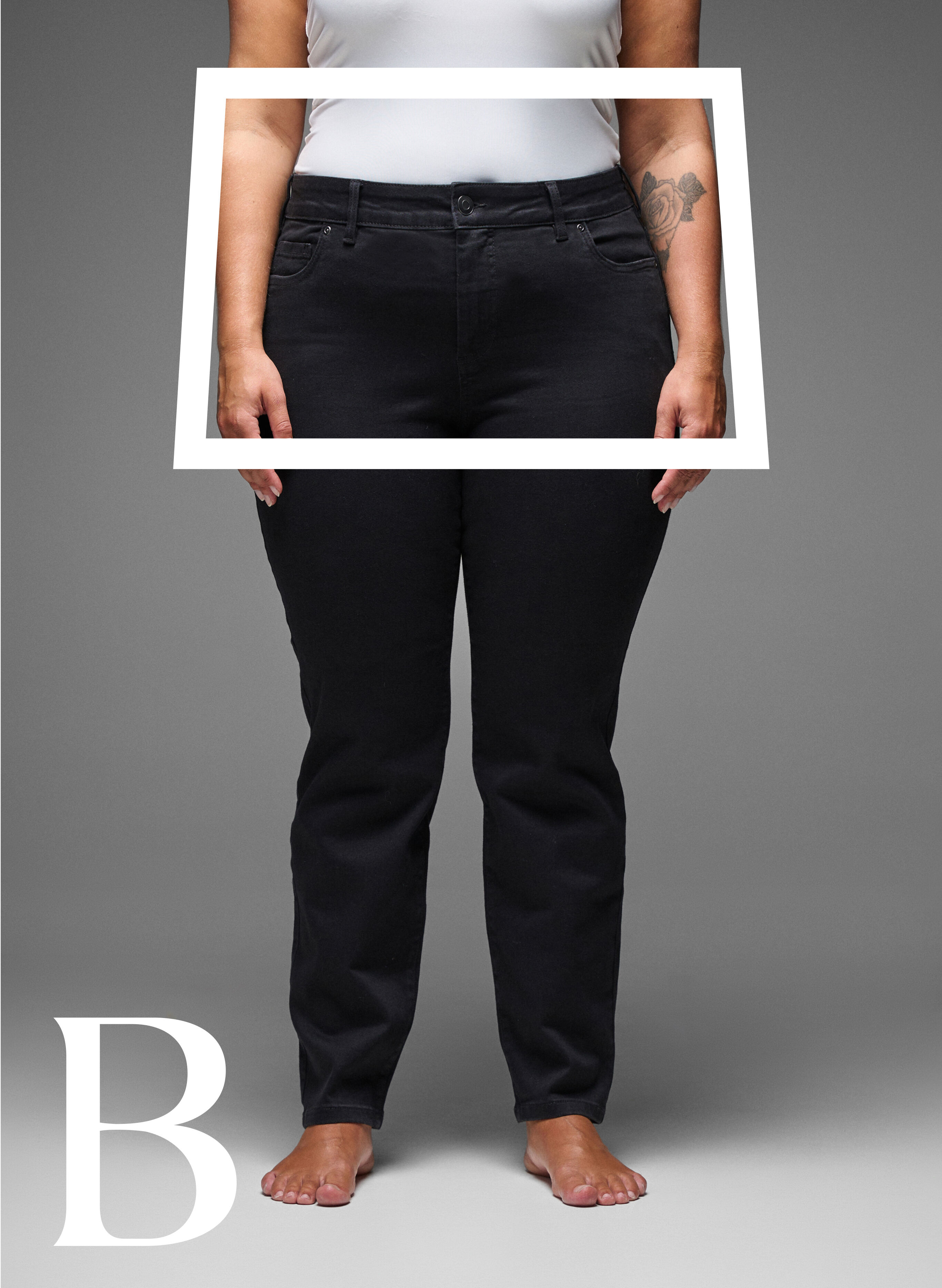 Zizzifashion Slim fit jeans with a regular waist, Black, Model image number 1