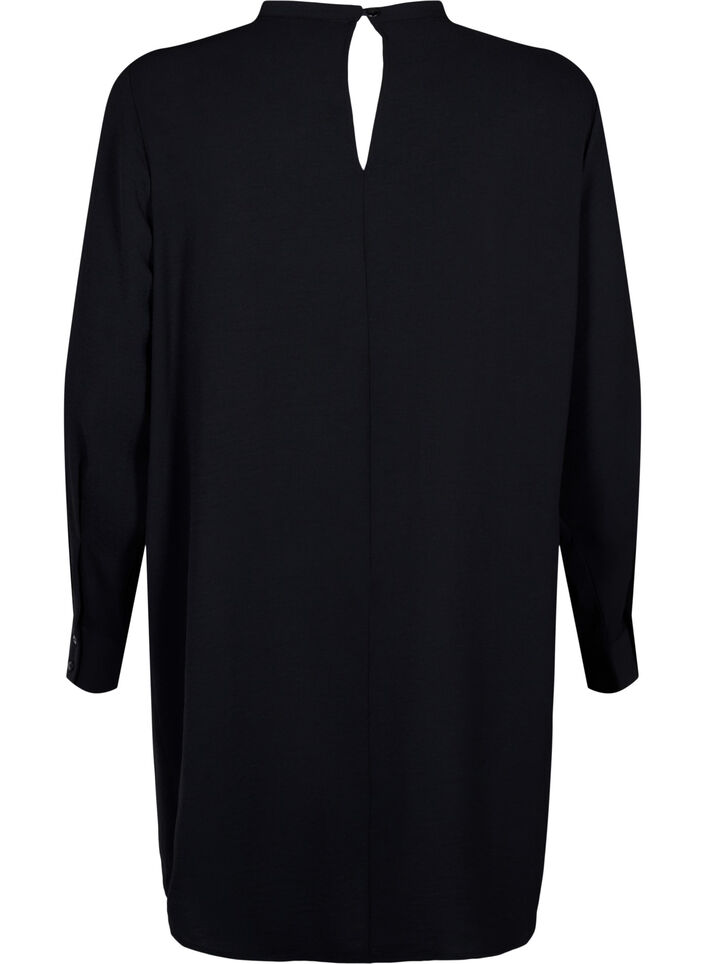 Short dress with lace detail, Black, Packshot image number 1