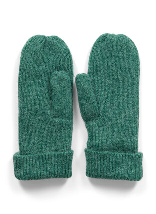 Knitted mittens, Evergreen Melange, Packshot image number 0