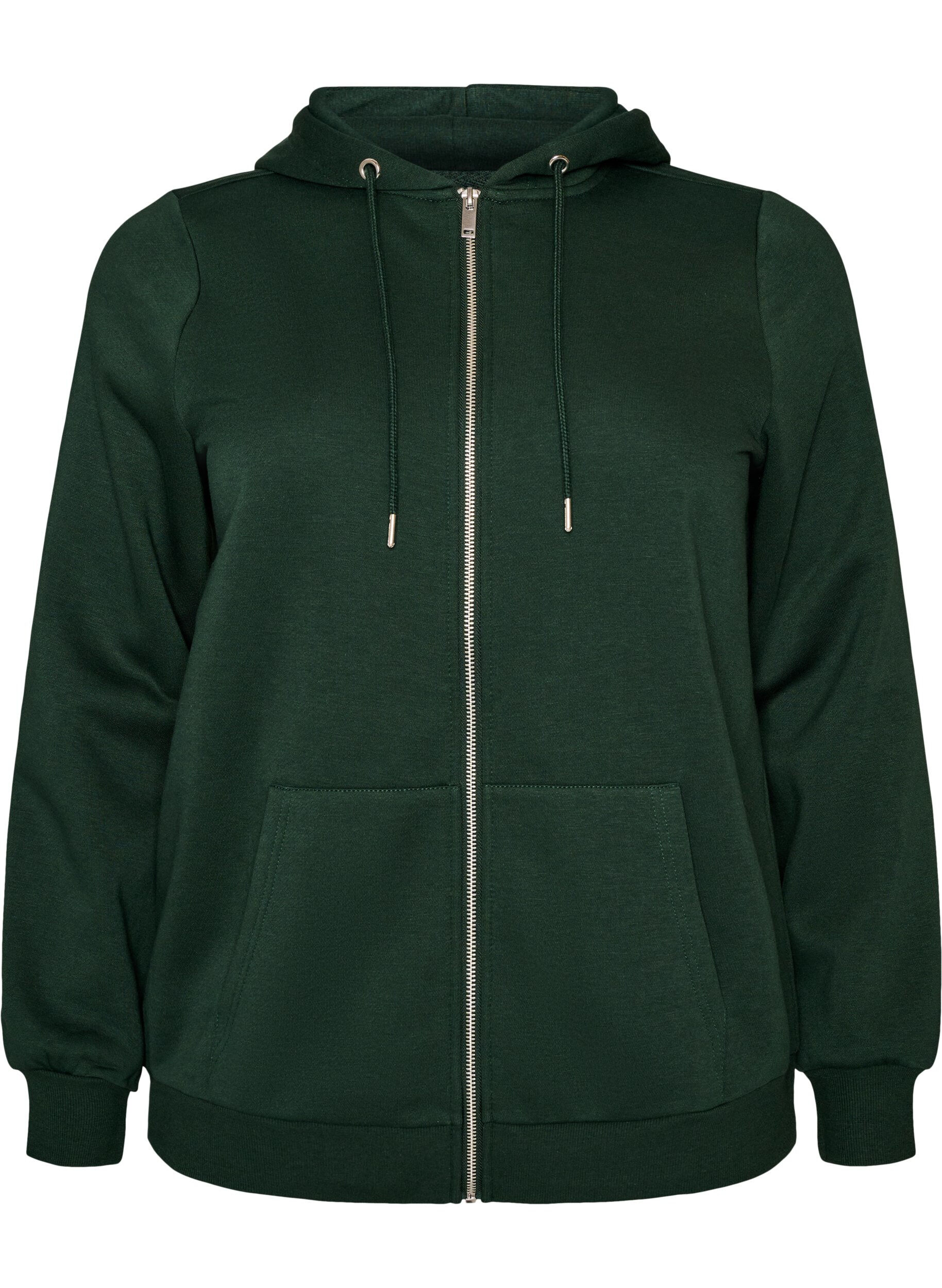 Hooded sweatshirt with a zip and pockets