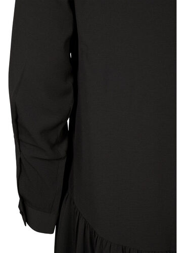 Midi dress with long sleeves, Black, Packshot image number 3
