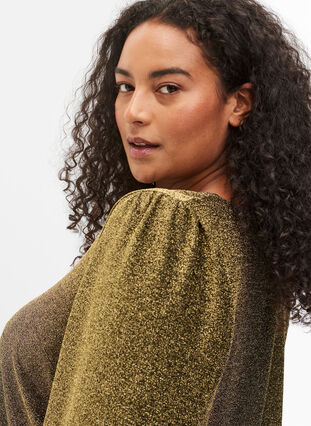Top with glitter and long sleeves, Black Gold, Model image number 2