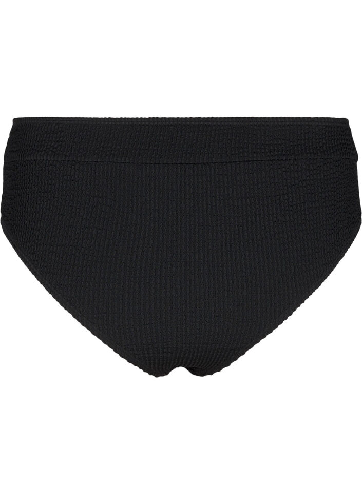 Brazilian bikini briefs in crepe, Black, Packshot image number 1