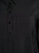 Short dress with collar and chest pocket, Black, Packshot image number 2