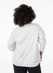 Sweatshirt with short zipper and high neck, Grey, Model image number 2