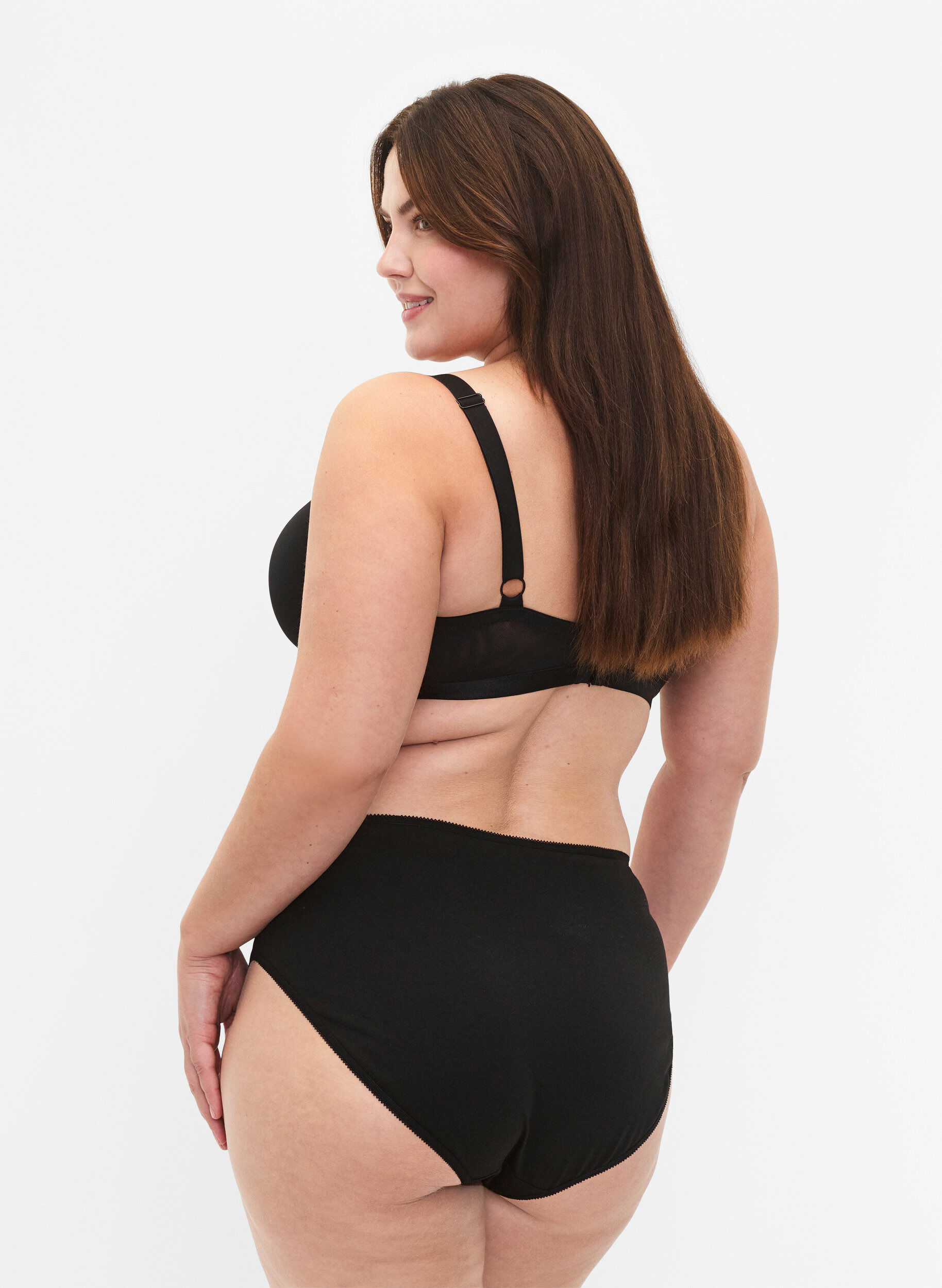 Zizzifashion 5-pack cotton panties with regular waist, Black, Model image number 1