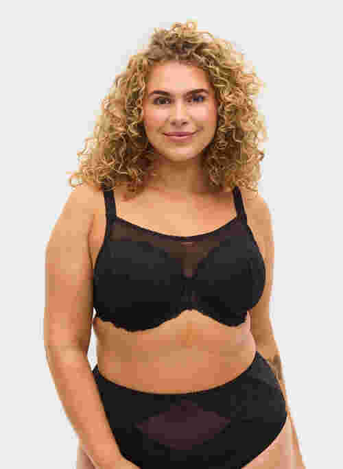 Alma lace bra with mesh