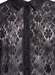 Lace shirt with 3/4 sleeves, Black, Packshot image number 2