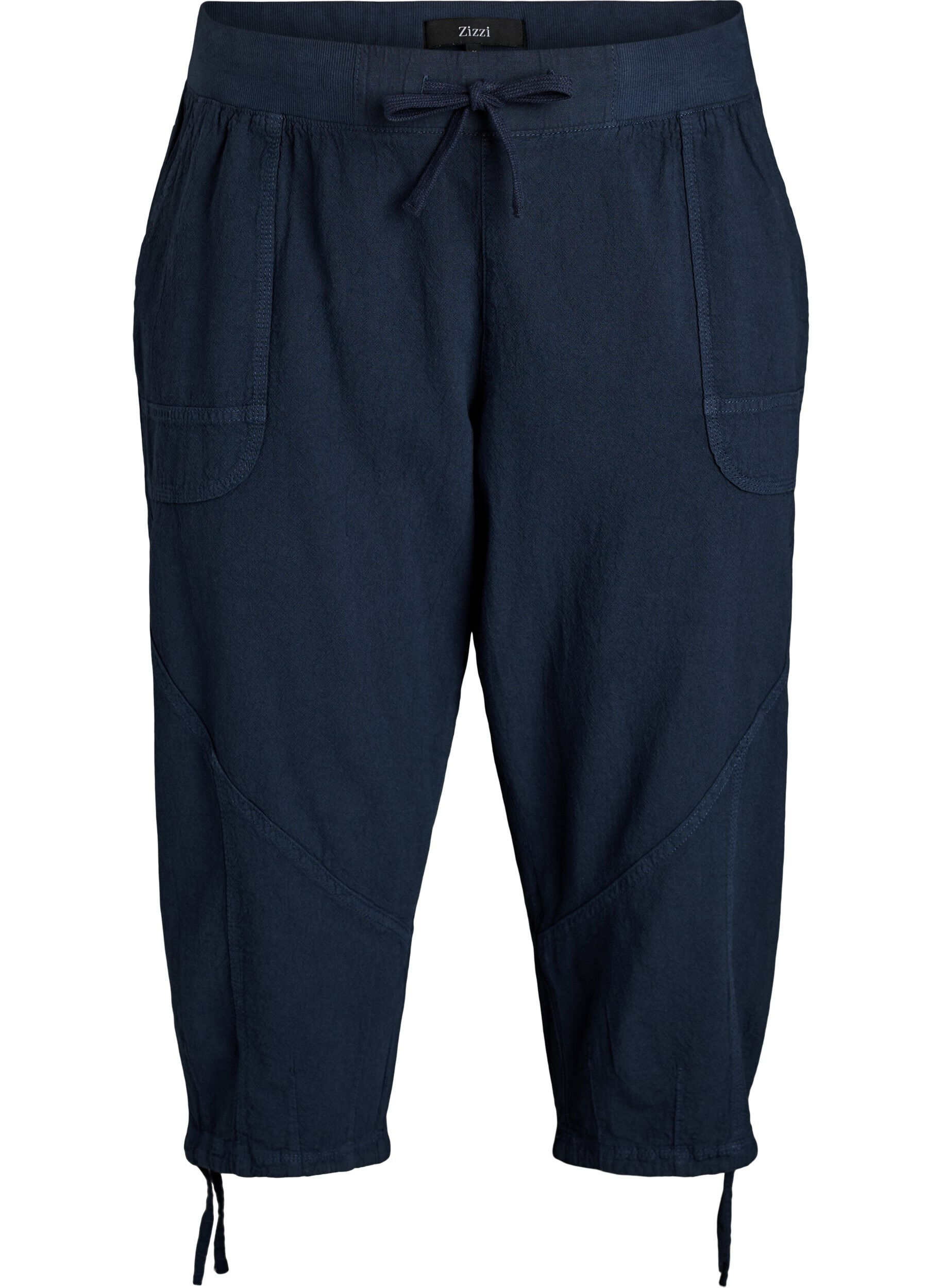 Zizzifashion Cotton Capri trousers, Blue, Packshot image number 0