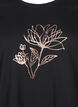 FLASH - T-shirt with motif, Black R. Gold Flower, Packshot image number 2