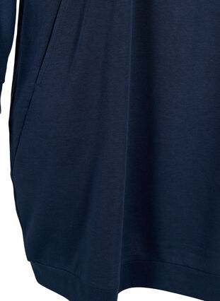 Sweatshirt dress with v-neckline, Navy Blazer, Packshot image number 3