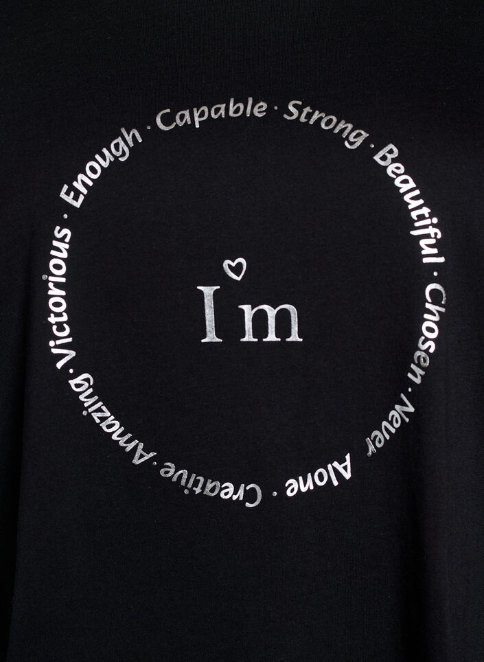 T-shirt with motif, Black, Packshot image number 2