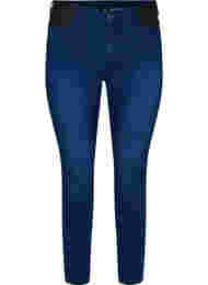Super slim Amy jeans with elasticated waist, Dark blue, Packshot