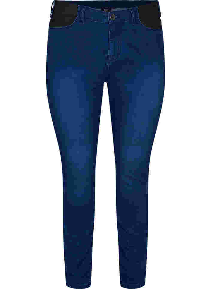 Super slim Amy jeans with elasticated waist, Dark blue, Packshot image number 0