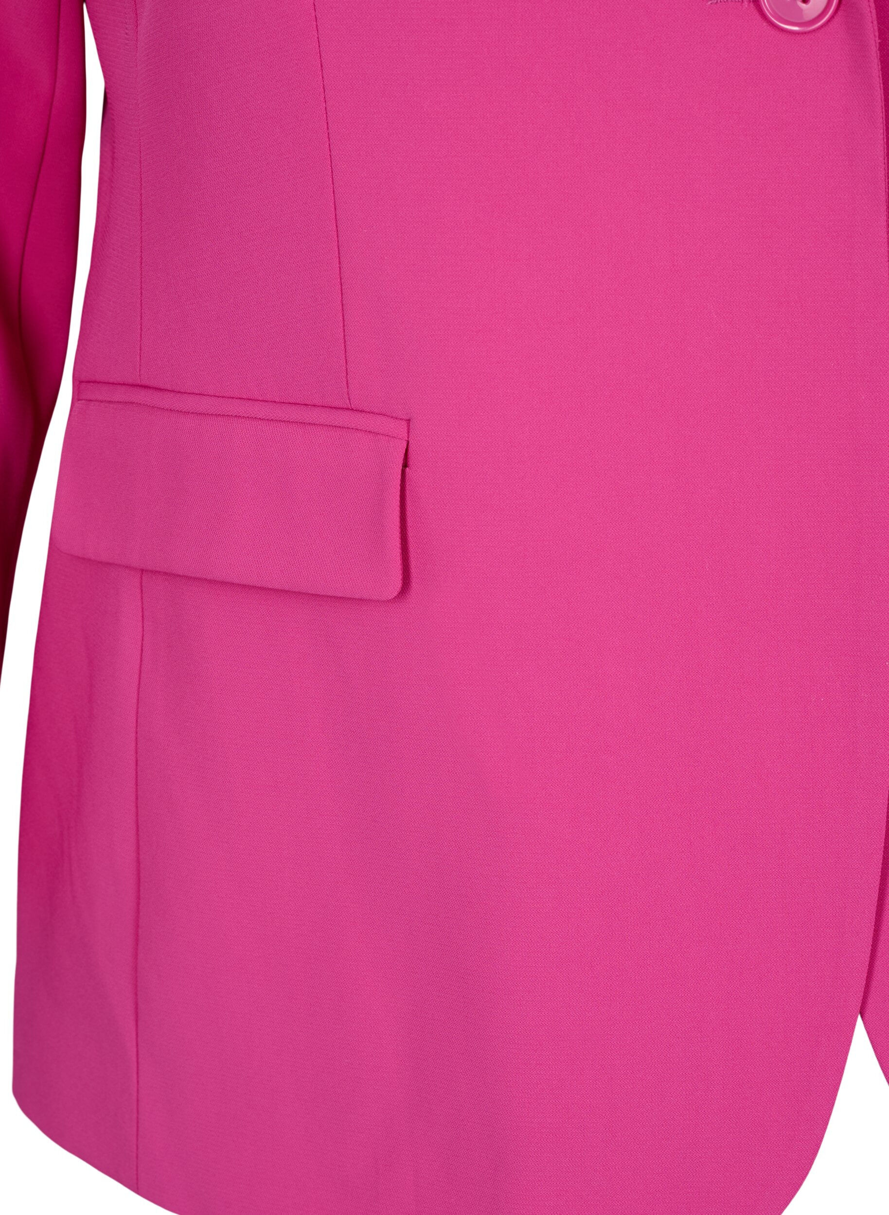 Zizzifashion Classic blazer with pockets, Festival Fuchsia, Packshot image number 3