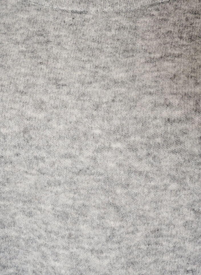 Loose knitted blouse with alpaca and wool, Grey, Packshot image number 2