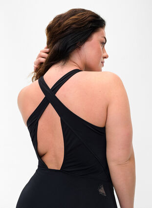 Swimsuit with cross back, Black, Model image number 2